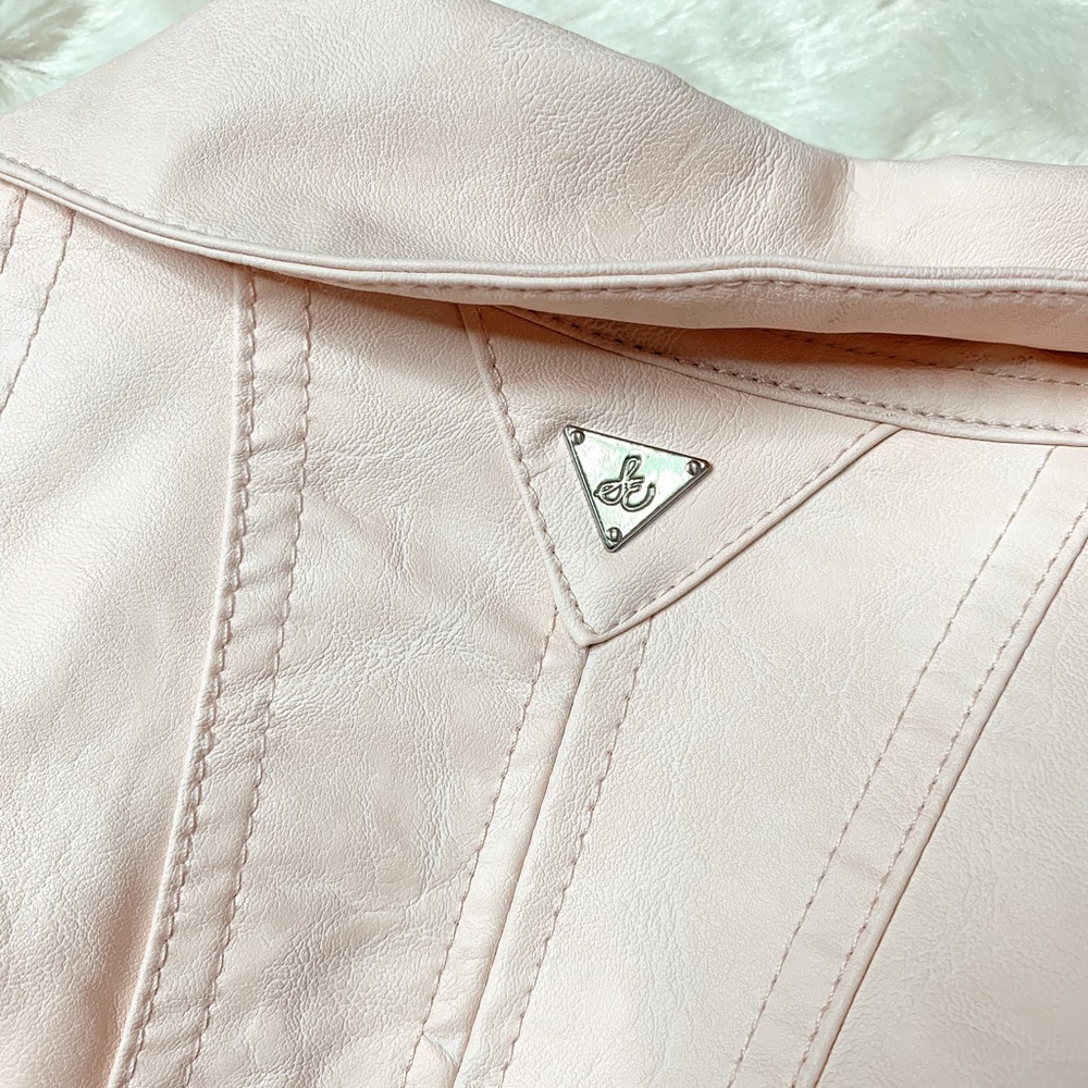 🆕 Sam Edelman Dusty Rose Faux Leather Jacket NWT - Picture 6 of 8